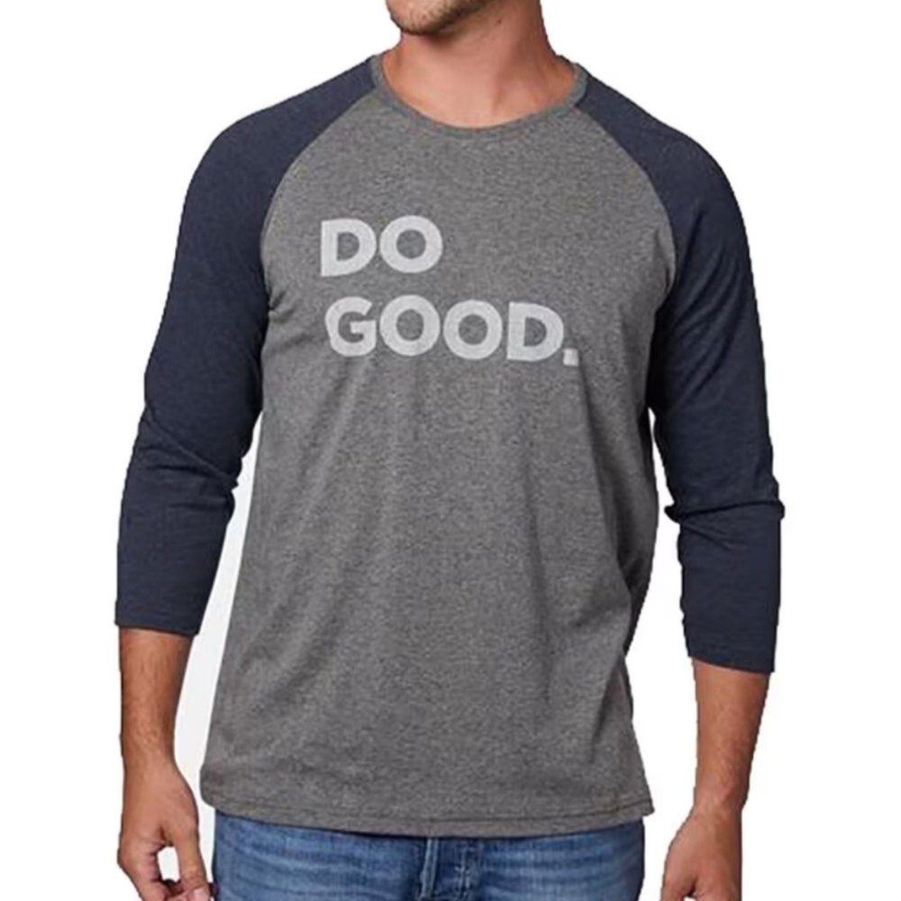 COTOPAXI Men's Do Good Grey Navy Baseball‎ Tee XL